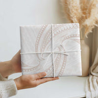 White Sunday Lotu Tamaiti Wrapping Paper Polynesian Wave Pastel Nude LT9 - Polynesian Pride