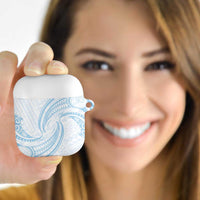 White Sunday Lotu Tamaiti AirPods Case Polynesian Wave Pastel Sky Blue LT9 Blue - Polynesian Pride