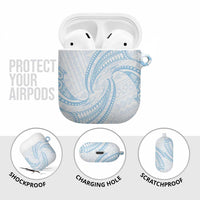 White Sunday Lotu Tamaiti AirPods Case Polynesian Wave Pastel Sky Blue LT9 - Polynesian Pride