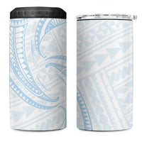 White Sunday Lotu Tamaiti 4 in 1 Can Cooler Tumbler Polynesian Wave Pastel Sky Blue LT9 One Size: 16 oz Blue - Polynesian Pride