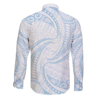 White Sunday Lotu Tamaiti Family Matching Summer Maxi Dress and Hawaiian Shirt Polynesian Wave Pastel Sky Blue - Polynesian Pride