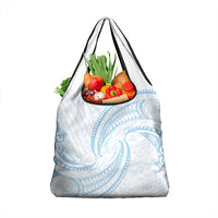 White Sunday Lotu Tamaiti Grocery Bag Polynesian Wave Pastel Sky Blue LT9 1-pack One Size Blue - Polynesian Pride