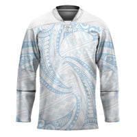 White Sunday Lotu Tamaiti Hockey Jersey Polynesian Wave Pastel Sky Blue LT9 Unisex Blue - Polynesian Pride