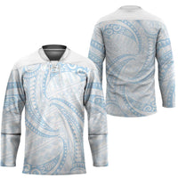 White Sunday Lotu Tamaiti Hockey Jersey Polynesian Wave Pastel Sky Blue LT9 - Polynesian Pride