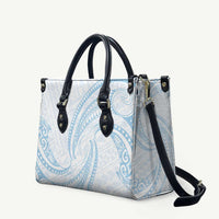 White Sunday Lotu Tamaiti Leather Bag Polynesian Wave Pastel Sky Blue LT9 - Polynesian Pride