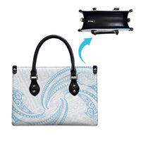 White Sunday Lotu Tamaiti Leather Bag Polynesian Wave Pastel Sky Blue LT9 - Polynesian Pride