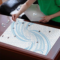 White Sunday Lotu Tamaiti Puzzle Polynesian Wave Pastel Sky Blue LT9 - Polynesian Pride