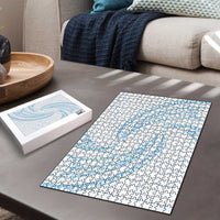 White Sunday Lotu Tamaiti Puzzle Polynesian Wave Pastel Sky Blue LT9 - Polynesian Pride