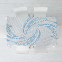 White Sunday Lotu Tamaiti Tablecloth Polynesian Wave Pastel Sky Blue LT9 Blue - Polynesian Pride