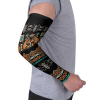 Black Batik Papua-inspired Pattern Arm Sleeves LT9 - Polynesian Pride