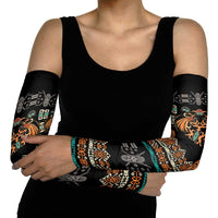 Black Batik Papua-inspired Pattern Arm Sleeves LT9 - Polynesian Pride
