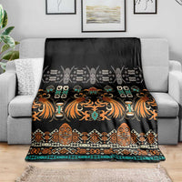 Black Batik Papua-inspired Pattern Blanket LT9 - Polynesian Pride