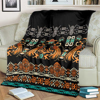 Black Batik Papua-inspired Pattern Blanket LT9 - Polynesian Pride