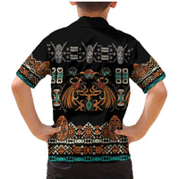 Black Batik Papua-inspired Pattern Family Matching Mermaid Dress and Hawaiian Shirt - Polynesian Pride
