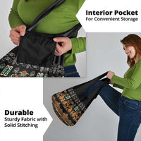 Black Batik Papua-inspired Pattern Grocery Bag LT9 - Polynesian Pride