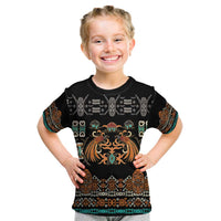 Black Batik Papua-inspired Pattern Kid T Shirt - Polynesian Pride