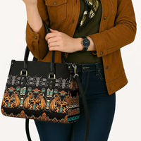 Black Batik Papua-inspired Pattern Leather Bag LT9 - Polynesian Pride