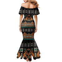 Black Batik Papua-inspired Pattern Mermaid Dress - Polynesian Pride