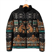 Black Batik Papua-inspired Pattern Padded Jacket LT9 - Polynesian Pride