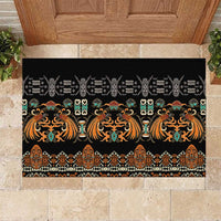 Black Batik Papua-inspired Pattern Rubber Doormat LT9 Black - Polynesian Pride