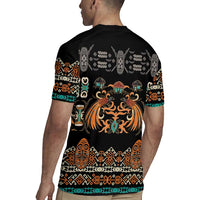 Black Batik Papua-inspired Pattern Rugby Jersey LT9 - Polynesian Pride