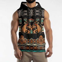 Black Batik Papua-inspired Pattern Sleeveless Hoodie LT9 - Polynesian Pride