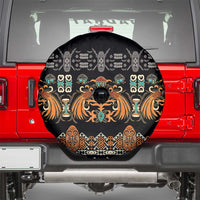 Black Batik Papua-inspired Pattern Spare Tire Cover - Polynesian Pride