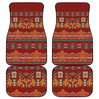 Oxblood Batik Papua-inspired Pattern Car Mats LT9 - Polynesian Pride