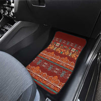 Oxblood Batik Papua-inspired Pattern Car Mats LT9 - Polynesian Pride