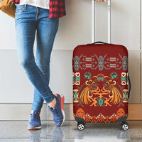 Oxblood Batik Papua-inspired Pattern Luggage Cover LT9 - Polynesian Pride