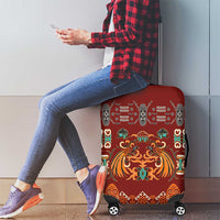 Oxblood Batik Papua-inspired Pattern Luggage Cover LT9 - Polynesian Pride