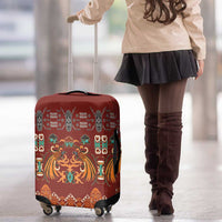 Oxblood Batik Papua-inspired Pattern Luggage Cover LT9 - Polynesian Pride
