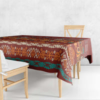 Oxblood Batik Papua-inspired Pattern Tablecloth LT9 - Polynesian Pride