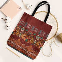 Oxblood Batik Papua-inspired Pattern Tote Bag - Polynesian Pride