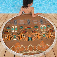 Terracotta Batik Papua-inspired Pattern Beach Blanket LT9 - Polynesian Pride