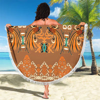 Terracotta Batik Papua-inspired Pattern Beach Blanket LT9 - Polynesian Pride