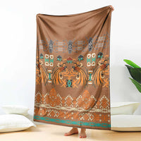 Terracotta Batik Papua-inspired Pattern Blanket LT9 - Polynesian Pride