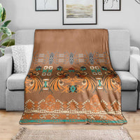 Terracotta Batik Papua-inspired Pattern Blanket LT9 - Polynesian Pride