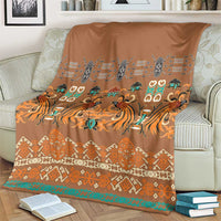 Terracotta Batik Papua-inspired Pattern Blanket LT9 - Polynesian Pride