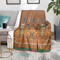 Terracotta Batik Papua-inspired Pattern Blanket LT9 - Polynesian Pride