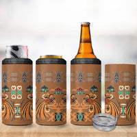 Terracotta Batik Papua-inspired Pattern 4 in 1 Can Cooler Tumbler LT9 - Polynesian Pride