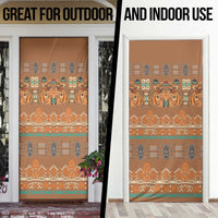 Terracotta Batik Papua-inspired Pattern Door Cover LT9 - Polynesian Pride
