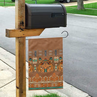 Terracotta Batik Papua-inspired Pattern Garden Flag - Polynesian Pride