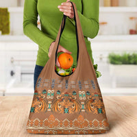 Terracotta Batik Papua-inspired Pattern Grocery Bag LT9 - Polynesian Pride