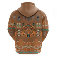Terracotta Batik Papua-inspired Pattern Hoodie - Polynesian Pride