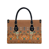 Terracotta Batik Papua-inspired Pattern Leather Bag LT9 - Polynesian Pride