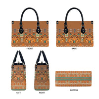 Terracotta Batik Papua-inspired Pattern Leather Bag LT9 - Polynesian Pride