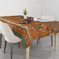 Terracotta Batik Papua-inspired Pattern Tablecloth LT9 - Polynesian Pride