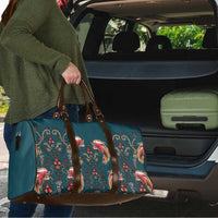 Dark Cyan Blue Bird of Batik Papua Travel Bag Exotic Natural Wealth of Papua - Polynesian Pride
