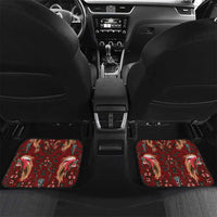 Oxblood Bird of Batik Papua Car Mats Exotic Natural Wealth of Papua - Polynesian Pride